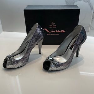 Nina - Erna LS - Black/Pewter - Size 8 1/2